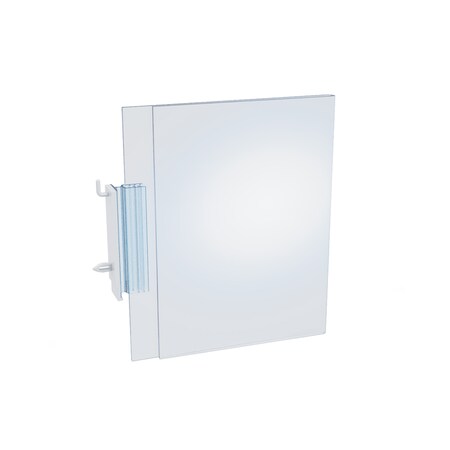 Azar Displays Two-Sided Acrylic Sign Holder W/ Pegboard Grippers 5"W x 7"H, PK10 103322-10PK